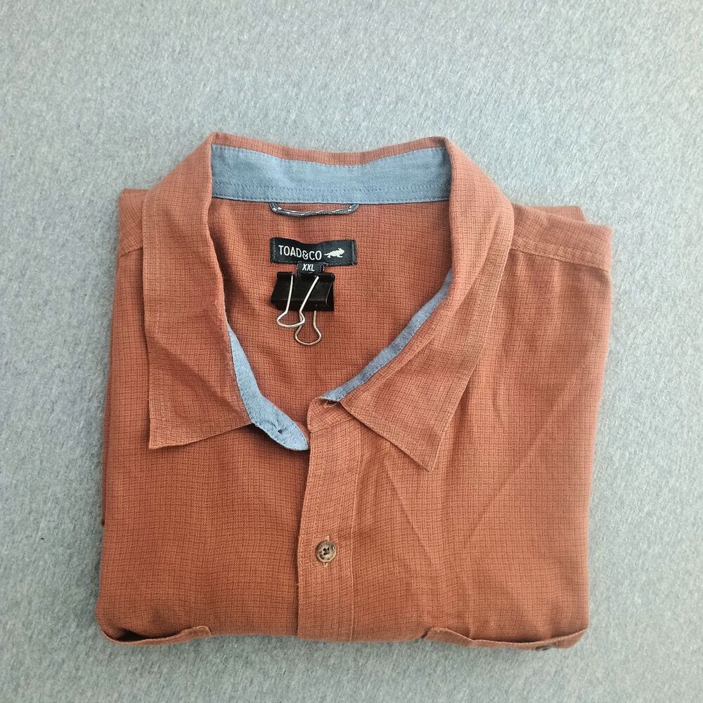 Toad & Co Honcho Mens XXL Short Sleeve Button Up Mens Summer Shirt Breathable